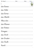 Übung 2 Schreibschrift üben